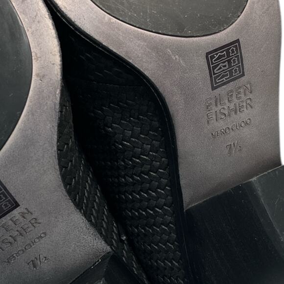 Eileen Fisher Slew Lace Up Booties Open Toe - Picture 10 of 12